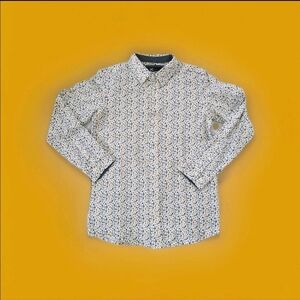 Johnston & Murphy XC Flex Boys Medium (8-10) Soft Cotton Button Down Dress Shirt